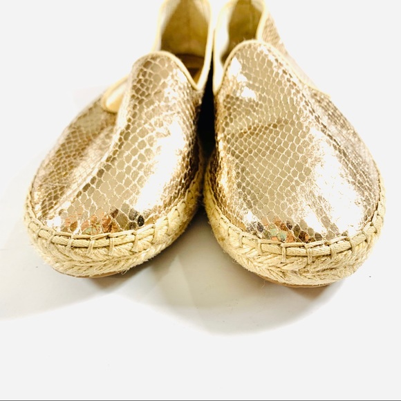 DV Target Espadrille Flats Gold Metallic Snakeskin - Picture 3 of 6